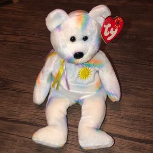 Ty Beanie Babies Cherry The Bear New W/Tags, cute Bear with rainbows and sun